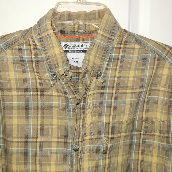 Columbia Men's Plaid Cotton Button Down Shirt - Picture 6 of 14